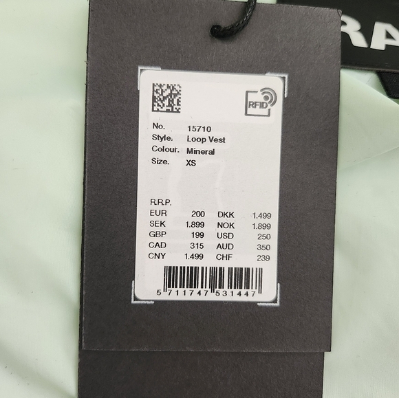 RAINS Hooded Puffer Loop Vest in Mineral with FREE Matching Backpack - Picture 10 of 15